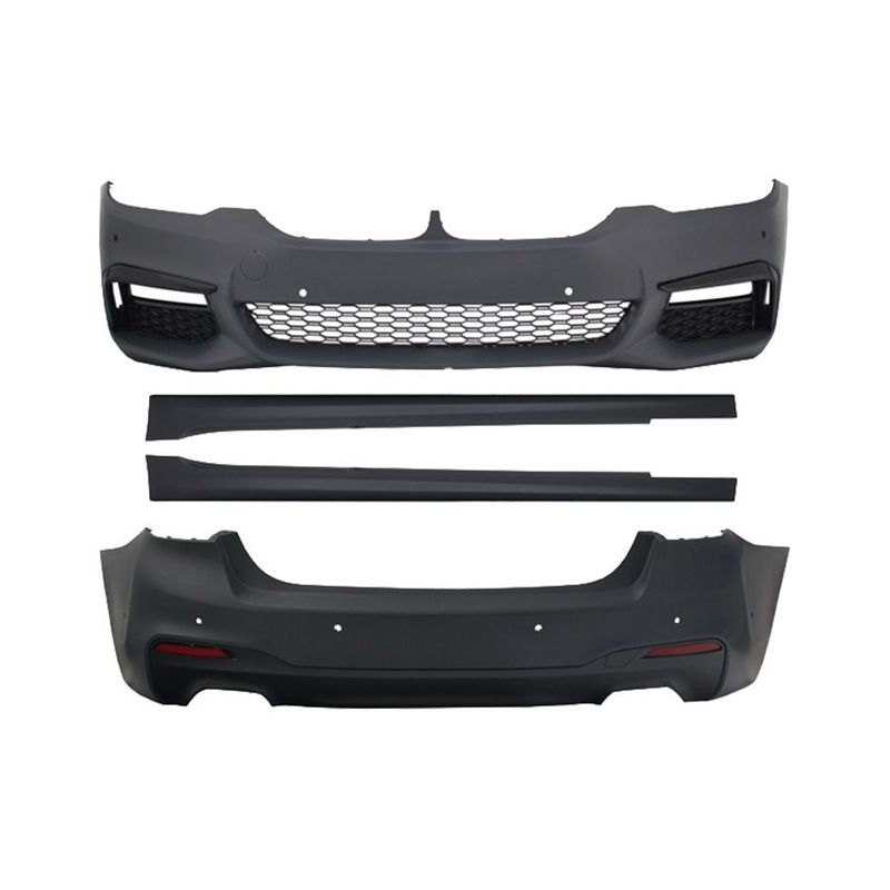 Set bara față/spate (cu PDC, eșapament dublu), praguri -M-Tech-, BMW 5 G30 2017-19 WENDERPARTS A2302110